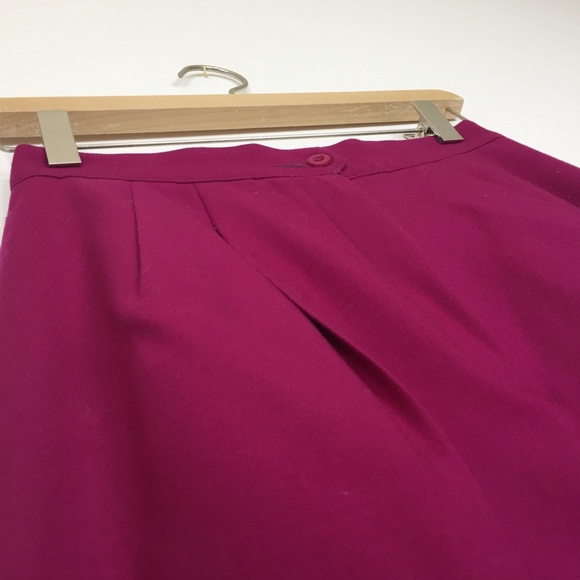 Vintage super high waisted pleated wool pants pink - Picture 4 of 6